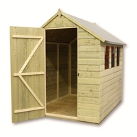10 x 5 Pressure Treated Tongue and Groove Apex Shed With 4 Windows And Single Door