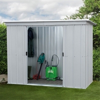 5 11 x 3 5 Pent Metal Shed + FREE ANCHOR KIT (1.84m x 1.04m)