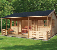 5.39m x 5.9m Log Cabin - 44mm Tongue and Groove