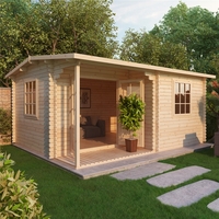 5m x 4m Premier Home Office Log Cabin (Single Glazing) + Free Floor & Felt & Safety Glass (34mm)