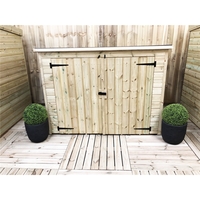 6 x 4 Pressure Treated Tongue and Groove Bike Store with Double Doors