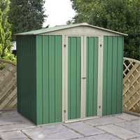 6 x 4 Value Apex Metal Garden Shed (2.04m x 1.31m) *FREE 48HR DELIVERY + Free Anchor Kit