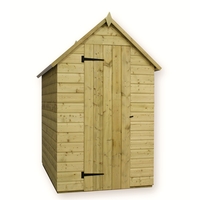 6 x 4 Windowless Pressure Treated Tongue and Groove Apex Shed with Single Door