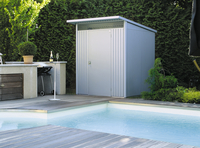 6 x 7 Medium Premier Heavy Duty Metal Metallic Silver Shed (1.8m x 2.2m)