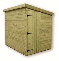 7 x 5 Windowless Pressure Treated Tongue and Groove Pent Shed with Side Door