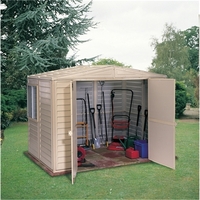 8 x 10 Deluxe Duramax Plastic PVC Shed With Steel Frame (3.04m x 2.43m)