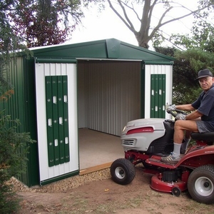 8 x 10 Premier Heavy Duty Metal Dark Green Shed (2.44m x 3.0m)