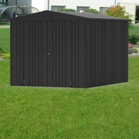 8 x 10 Premier Heavy Duty Metal Dark Grey Metallic Shed (2.44m x 3.0m)