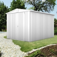 8 x 10 Premier Heavy Duty Metal Silver Metallic Shed (2.44m x 3.0m)