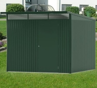 8 x 10 X Large Premier Heavy Duty Metal Dark Green Shed With Double Doors (2.6m x 3m)