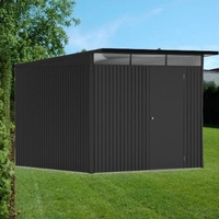 8 x 10 X Large Premier Heavy Duty Metal Dark Grey With Double Doors (2.6m x 3m)