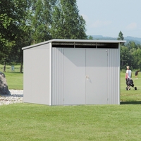 8 x 10 X Large Premier Heavy Duty Metal Metallic Silver Shed (2.6m x 3m)