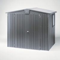 8 x 5 Premier Heavy Duty Metal Dark Grey Metallic Shed (2.44m x 1.56m)