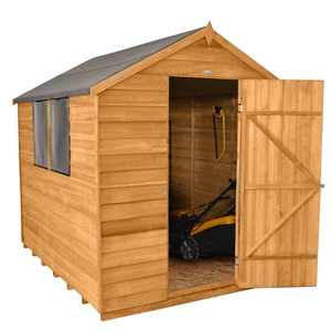 8 x 6 Select Overlap Apex Wooden Garden Shed With 2 Windows And Single Door - Assembled