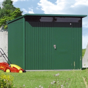8 x 7 Large Premier Heavy Duty Metal Dark Green Shed With Double Doors (2.6m x 2.2m)