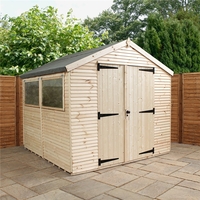 8 x 8 Max Plus Tongue And Groove Wooden Shed (16mm Wall Thickness)