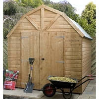 8 x 8 Windowless Deluxe Tongue and Groove Wooden Garden Dutch Barn (12mm Tongue and Groove Floor and Roof) ***extended Delivery Typically 14 Working Days As Treated As Special