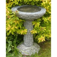 Black Natural Marble Bird Bath