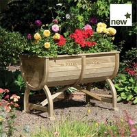 Deluxe Marberry Barrel Planter