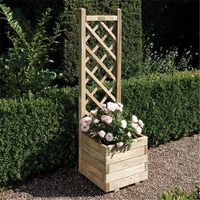 Deluxe Square Planter and Lattice