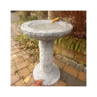 Grey Natural Marble Bird Bath