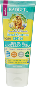 Badger Balm Baby Chamomile & Calendula Sunscreen Cream SPF30 87ml