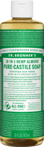 Dr Bronner 18-in-1 Hemp Almond Pure-Castile Soap 473ml