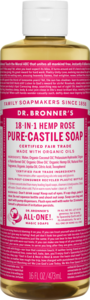 Dr Bronner 18-in-1 Hemp Rose Pure-Castile Soap 473ml