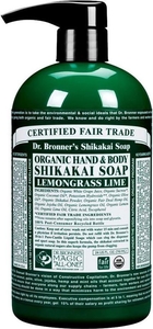 Dr Bronner Organic Fair Trade Shikakai Soap Lemongrass Lime 709ml