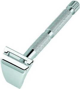 Merkur & Dovo Moustache Beard Razor Chrome Finish