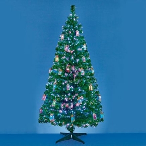 1.2M Fibre Optic Tree with Colour Change Lanterns