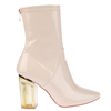 Chloe Yellow Perspex Heel Nude Ankle Boot