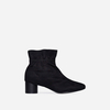 Hale Slouched Ankle Boot In Black Faux Suede,  Women