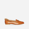 Lori Faux Fur Lined Loafer In Tan Faux Leather,  Women