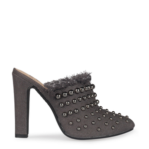 Nikita Denim Studded Mule In Grey