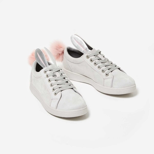 Ruby Bunny Trainers In Grey Faux Suede