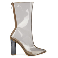 Tasha Perspex Smoke Ankle Boot