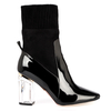 Thea High Ankle Boot In Black Patent