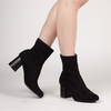 Trinity Ankle Boot In Black Shimmer Knit