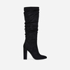 Willow Slouched Ankle Boot In Black Faux Suede,  Women