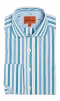 Bold Stripe Aqua Shirt