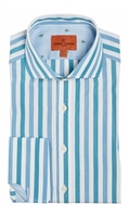 Bold Stripe Aqua Shirt