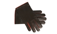 Brown And Cinnamon Accent Hairsheep Leather Gloves