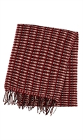 Cranberry Panama Weave Merino Scarf