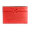 Credit Card Holder Red Saffiano Leather