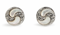 Deco Swirl Mother of Pearl Cufflinks