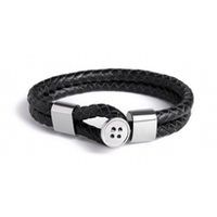 Double row button bracelet