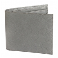 Jeans Wallet Grey Saffiano Leather