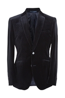 Medallion Print Velvet Jacket