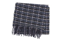 Merino Wool Basket Weave Scarf Ocean Storm
